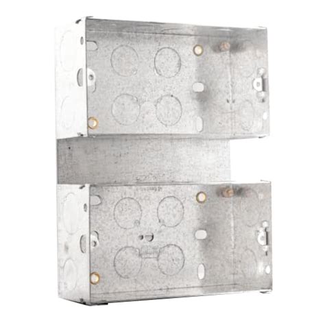 bg electrical steel knockout box 2 gang 47mm silver|BG 2 Gang 47mm Steel Knockout Box .